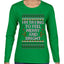 I'm Trying To Feel Merry And Bright, Ugly Christmas Sweater Womens Graphic Long Sleeve T-Shirt