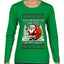 You Should See The Size Of My Sack Naughty Santa, Ugly Christmas Sweater Womens Graphic Long Sleeve T-Shirt