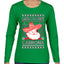 Santa's Favorite Cabrona, Ugly Christmas Sweater Womens Graphic Long Sleeve T-Shirt