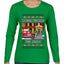 Dashing Through The Snow Classic 90s Holiday Movie, Ugly Christmas Sweater Womens Graphic Long Sleeve T-Shirt