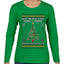 Deck The Halls With Guns & Ammo Fa La La La La, Ugly Christmas Sweater Womens Graphic Long Sleeve T-Shirt