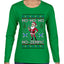 Skinny Santa Ho Ho Ho Ho-Zempic Weight Loss Shot, Ugly Christmas Sweater Womens Graphic Long Sleeve T-Shirt