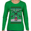 Goopin' Through The Snow Gamer Santa, Ugly Christmas Sweater Womens Graphic Long Sleeve T-Shirt
