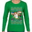 Litters Full Cat, Ugly Christmas Sweater Womens Graphic Long Sleeve T-Shirt