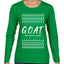 G.O.A.T. God Over All Things, Ugly Christmas Sweater Womens Graphic Long Sleeve T-Shirt