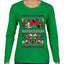 Namasleigh, Namaste Yoga Santa Claus, Ugly Christmas Sweater Womens Graphic Long Sleeve T-Shirt