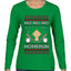 Ho Ho Ho Homerun, Baseball Fan Christmas Design, Ugly Christmas Sweater Womens Graphic Long Sleeve T-Shirt