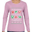 To The Windows To The Walls Till Santa Decks These Halls, Ugly Christmas Sweater Womens Graphic Long Sleeve T-Shirt