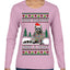 Does Someone Need a Hug? Cute Raccoon Ugly Christmas Sweater Womens Graphic Long Sleeve T-Shirt