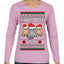 Better Not Pout, Cute Sad Santa Cats | Funny Ugly Christmas Sweater Womens Graphic Long Sleeve T-Shirt