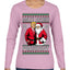 Santa's Favorite President Red Suit Trump Ugly Christmas Sweater Womens Graphic Long Sleeve T-Shirt
