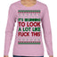 It's Beginning to Look a Lot Like Fuck This Funny Ugly Christmas Sweater Womens Graphic Long Sleeve T-Shirt