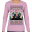Doge Elf Around and Find Out Trump Elon Vivek MAGA Ugly Christmas Sweater Womens Graphic Long Sleeve T-Shirt