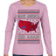 Make America Red Again USA Map Trump 2024 MAGA Ugly Christmas Sweater Womens Graphic Long Sleeve T-Shirt