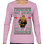 Merry Chrithmith Kith My Ath, Butt Viral Kiss My Ass Boxing Fight Meme Ugly Christmas Sweater Womens Graphic Long Sleeve T-Shirt