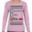 Naughty Nice Italian Funny Italians Italy Colors Ugly Christmas Sweater Womens Graphic Long Sleeve T-Shirt