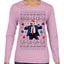 Maga La La La Funny Donald Trump Christmas Carol Song Ugly Christmas Sweater Womens Graphic Long Sleeve T-Shirt