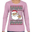 Santa Knows You've Been a Dumb Bitch Funny Vulgar Dirty Ugly Christmas Sweater Womens Graphic Long Sleeve T-Shirt