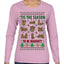 Tis' The Season To Be Naughty Unisex Ugly Christmas Sweater Womens Graphic Long Sleeve T-Shirt