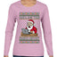 Santa Saw Your Search History, Funny Internet Humor, Ugly Christmas Sweater Womens Graphic Long Sleeve T-Shirt