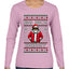 Big Nick Energy, Funny Humor, Ugly Christmas Sweater Womens Graphic Long Sleeve T-Shirt