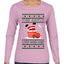 This Santa Loves going down, Funny dirty Humor, Ugly Christmas Sweater Womens Graphic Long Sleeve T-Shirt