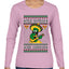 Feliz Navidad Mis Amigos!, Ugly Christmas Sweater Womens Graphic Long Sleeve T-Shirt