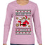 Milk And Titty Time Christmas Sweater, Ugly Christmas Sweater Womens Graphic Long Sleeve T-Shirt