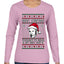 Thought I'd Wear My Best Suit Ed Gein, Ugly Christmas Sweater Womens Graphic Long Sleeve T-Shirt