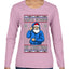 Santa Stands On Christmas, Ugly Christmas Sweater Womens Graphic Long Sleeve T-Shirt