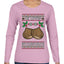 He Loves my Chestnuts, Ugly Christmas Sweater Womens Graphic Long Sleeve T-Shirt