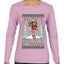Hold My Package, Ugly Christmas Sweater Womens Graphic Long Sleeve T-Shirt
