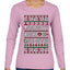 Naughty Nice 6 7 Checklist, Ugly Christmas Sweater Womens Graphic Long Sleeve T-Shirt