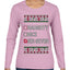 Naughty Nice 6 7 Checklist, Ugly Christmas Sweater Womens Graphic Long Sleeve T-Shirt