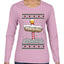 North Pole, Ugly Christmas Sweater Womens Graphic Long Sleeve T-Shirt