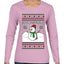 Snowman, Ugly Christmas Sweater Womens Graphic Long Sleeve T-Shirt