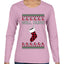 Well Hung, Ugly Christmas Sweater Womens Graphic Long Sleeve T-Shirt