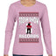 Fresh Snow Records Hip Hop Parody, Ugly Christmas Sweater Womens Graphic Long Sleeve T-Shirt