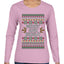 Merry And Bright, Ugly Christmas Sweater Womens Graphic Long Sleeve T-Shirt