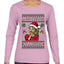 La Mas Chismosa De La Navidad, Ugly Christmas Sweater Womens Graphic Long Sleeve T-Shirt