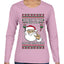 Be Nice To The Server Santa's Watching, Ugly Christmas Sweater Womens Graphic Long Sleeve T-Shirt
