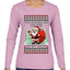 You Should See The Size Of My Sack Naughty Santa, Ugly Christmas Sweater Womens Graphic Long Sleeve T-Shirt