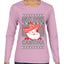 Santa's Favorite Cabrona, Ugly Christmas Sweater Womens Graphic Long Sleeve T-Shirt