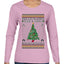 Deck The Halls With Guns & Ammo Fa La La La La, Ugly Christmas Sweater Womens Graphic Long Sleeve T-Shirt