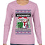 Snowasis English Rock Band Parody, Ugly Christmas Sweater Womens Graphic Long Sleeve T-Shirt