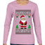 Is That A Candy Cane In Your Pocket Naughty Santa, Ugly Christmas Sweater Womens Graphic Long Sleeve T-Shirt