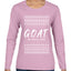 G.O.A.T. God Over All Things, Ugly Christmas Sweater Womens Graphic Long Sleeve T-Shirt