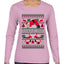 Namasleigh, Namaste Yoga Santa Claus, Ugly Christmas Sweater Womens Graphic Long Sleeve T-Shirt