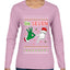 6 7 Christmas Hands, Ugly Christmas Sweater Womens Graphic Long Sleeve T-Shirt