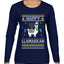 Happy Llamakkah, Ugly Christmas Sweater Womens Graphic Long Sleeve T Shirt